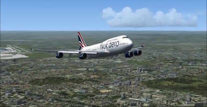 Out from EGLL, still on runway heading
